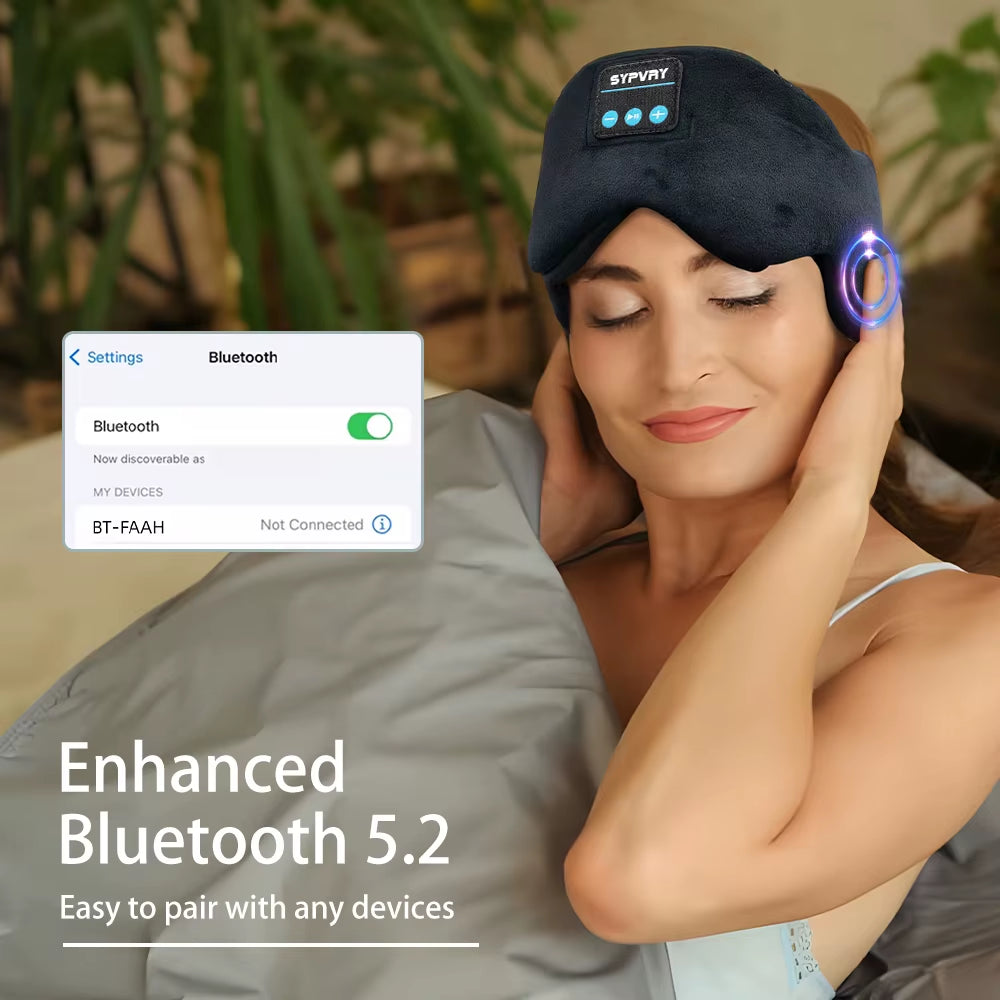 Sleeping Mask with Bluetooth 5.3 Headphones for Sleeping Sleep Shade for Women Men Fone De Ouvido Bluetooth Wireless Eye Mak