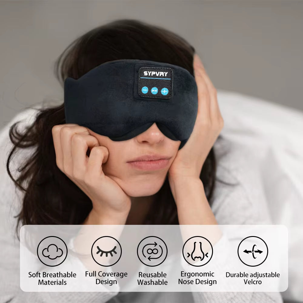 Sleeping Mask with Bluetooth 5.3 Headphones for Sleeping Sleep Shade for Women Men Fone De Ouvido Bluetooth Wireless Eye Mak